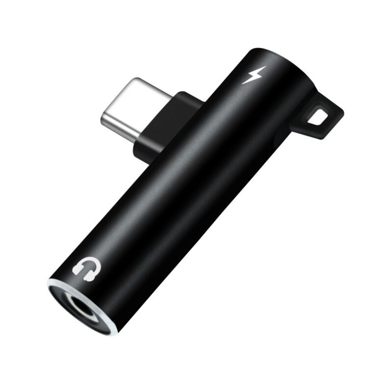Adaptor Mini 2 in 1 USB-C - incarcare USB-C + Jack 3.5mm